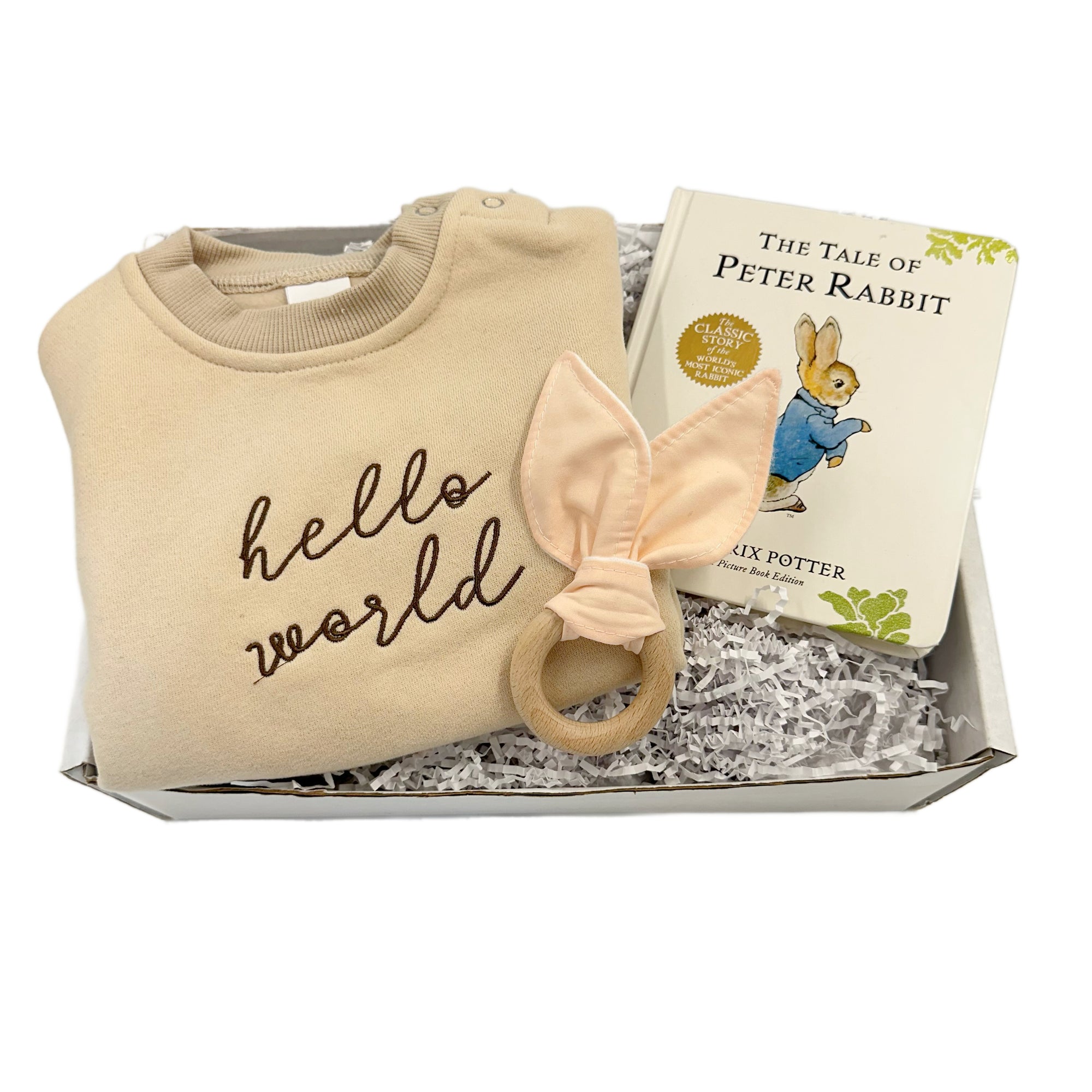 Hello World Box - Beige Romper