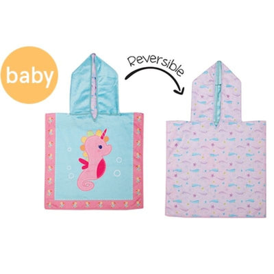 Flapjack Kids Cover Up/Hooded Towel - Seahorse