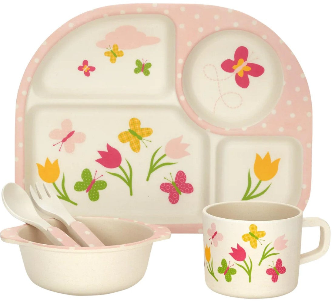 Bamboo Dish Set - Butterflies