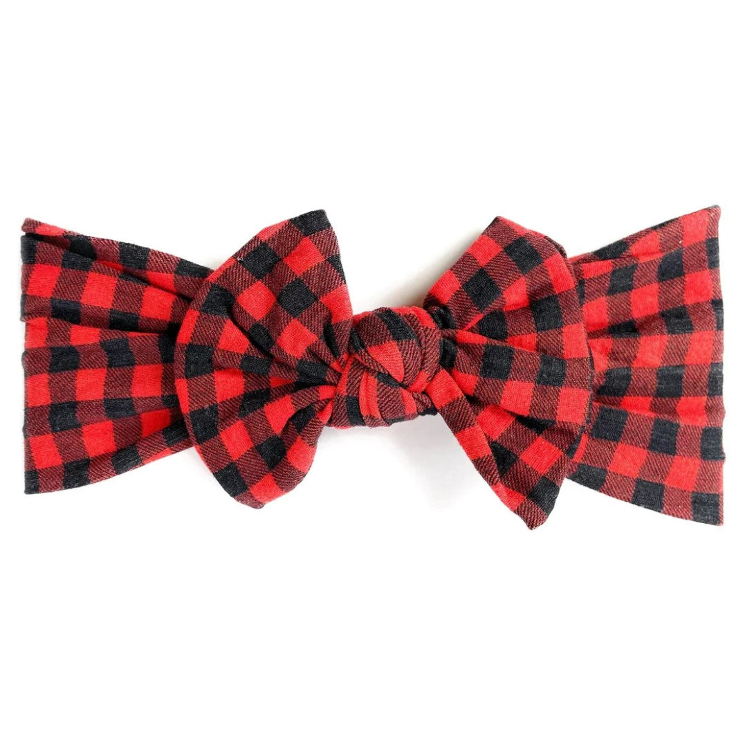 Baby Wisp Headband - Buffalo Check