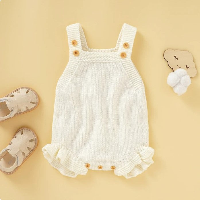 Cream Knit Romper