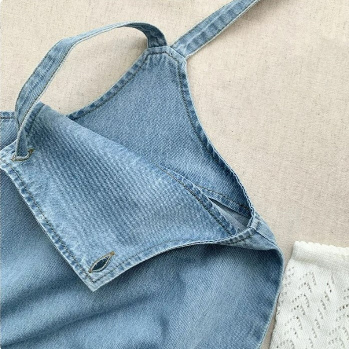 Jean Knot-Tie Romper