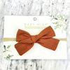 Baby Wisp Bow - Burnt Orange