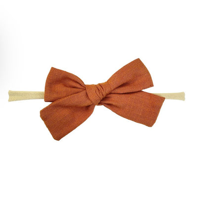 Baby Wisp Bow - Burnt Orange