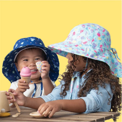 Sun Hat - Neck Cape - Butterflies