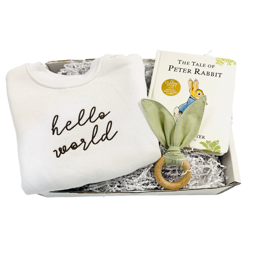 Hello World Box - White Romper