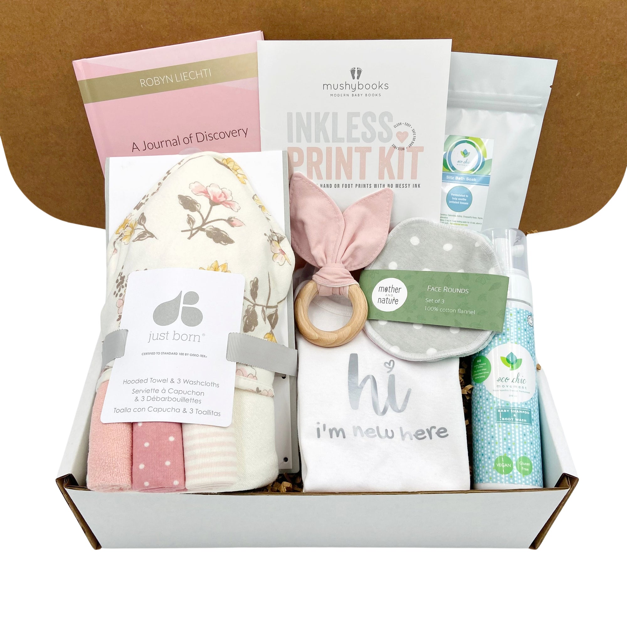 Welcome Baby Gift Box + Fresh Blooms
